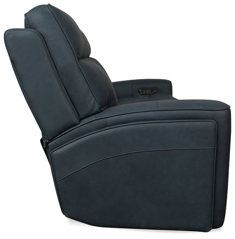 Riverton Power Sofa with Power Headrest and Lumbar | Dante Afterdusk Leather | Hidden Cupholders - sold by Home Elegance USA