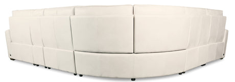 Vann Six-Piece Power Sectional by Hooker Furniture in Dante Moonshine Leather