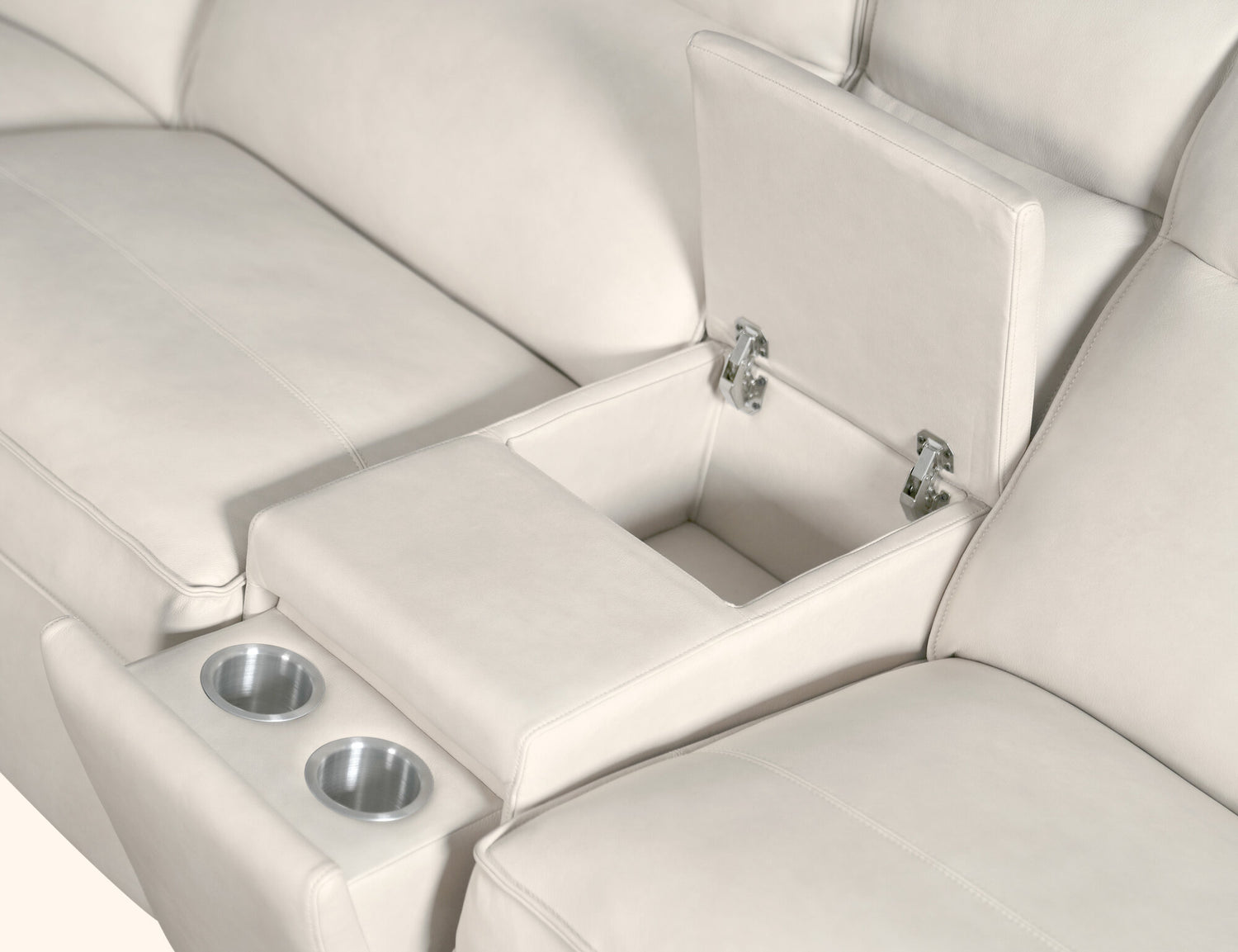 Vann Six-Piece Power Sectional by Hooker Furniture in Dante Moonshine Leather
