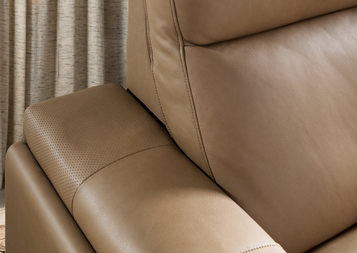 Simone Six-Piece Power Sectional by Hooker Furniture in Safari Bistro Leather
