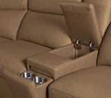 Simone Six-Piece Power Sectional by Hooker Furniture in Safari Bistro Leather