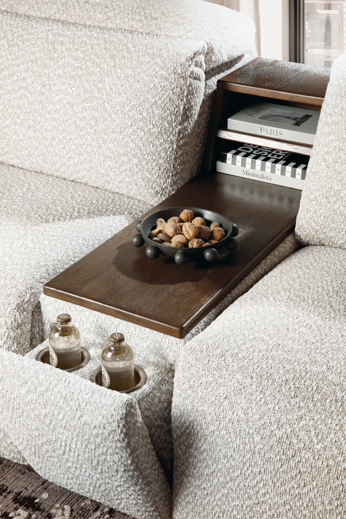Anaheim Seven-Piece Power Sectional by Hooker Furniture in McCurdy Stone Fabric