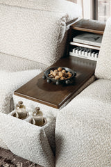 Anaheim Seven-Piece Power Sectional by Hooker Furniture in McCurdy Stone Fabric