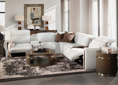 Anaheim Seven-Piece Power Sectional by Hooker Furniture in McCurdy Stone Fabric