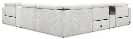 Anaheim Seven-Piece Power Sectional by Hooker Furniture in McCurdy Stone Fabric