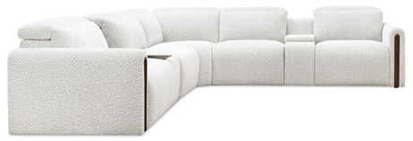Anaheim Seven-Piece Power Sectional by Hooker Furniture in McCurdy Stone Fabric