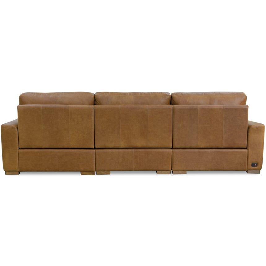Optimus Three-Seat Sectional in Kingston Cognac – Hooker Furniture