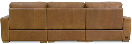 Optimus Three-Seat Sectional in Kingston Cognac – Hooker Furniture