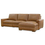 Optimus Three-Seat Sectional in Kingston Cognac – Hooker Furniture