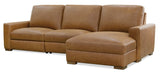 Optimus Three-Seat Sectional in Kingston Cognac – Hooker Furniture