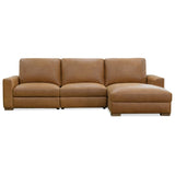 Optimus Three-Seat Sectional in Kingston Cognac – Hooker Furniture