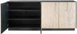 Stone Modern White Travertine Credenza with Metal Case | Universal Furniture