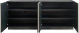 Stone Modern White Travertine Credenza with Metal Case | Universal Furniture