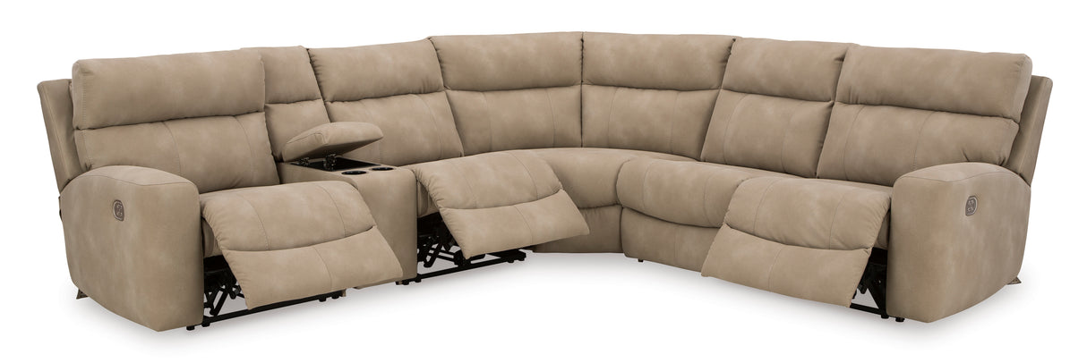 Ashley Sand Next-Gen DuraPella 61004S7 6-Piece Power Reclining Sectional - Home Elegance USA