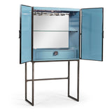 Sapphire & Terra Bar Cabinet | Jonathan Charles Fine Furniture
