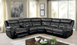 Brooklane - Power Sectional - Gray / Black