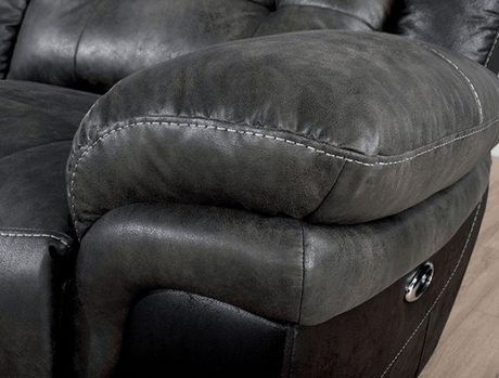 Brooklane - Power Sectional - Gray / Black