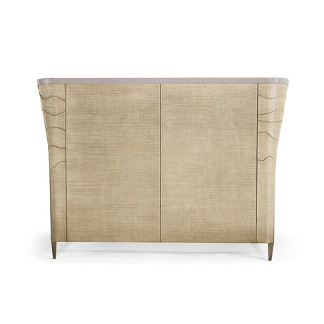 Seiche Woven Wing Wave King Bed | Jonathan Charles Fine Furniture