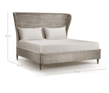 Seiche Woven Wing Wave King Bed | Jonathan Charles Fine Furniture