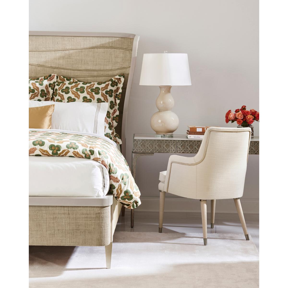 Seiche Woven Wing Wave King Bed | Jonathan Charles Fine Furniture