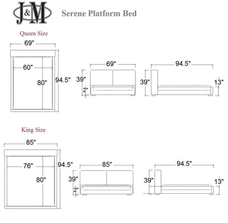 Serene Upholstered Bed In Chestnut | J&M Furniture