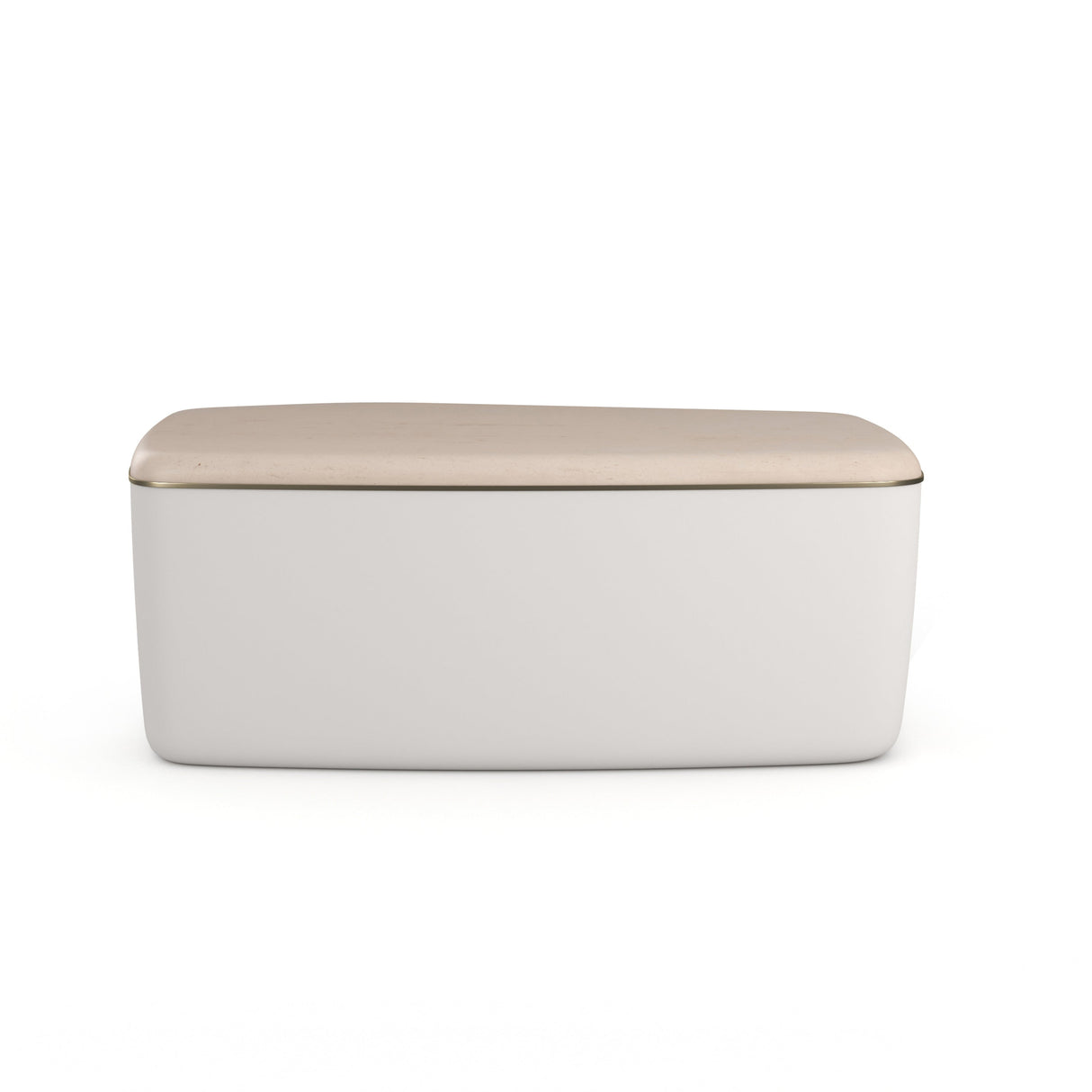 Serir Medium Cocktail Table Crème Travertine | Caracole Classic