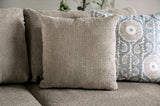 Sigge Transitional Light Gray Chenille Sectional Sofa by Furniture of America Furniture of America