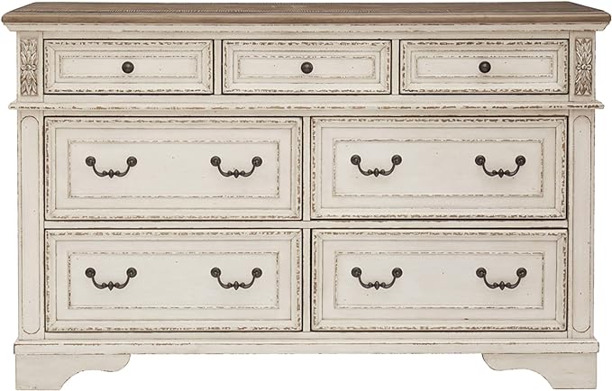 Ashley Realyn French Country Two Tone 7 Drawer Dresser, Chipped White B743 - 31 - B743 - 31 - Home Elegance USA - 2