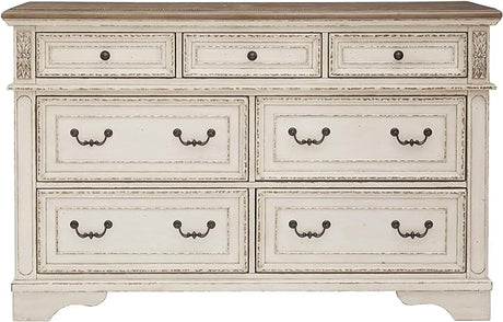 Ashley Realyn French Country Two Tone 7 Drawer Dresser, Chipped White B743 - 31 - B743 - 31 - Home Elegance USA - 2