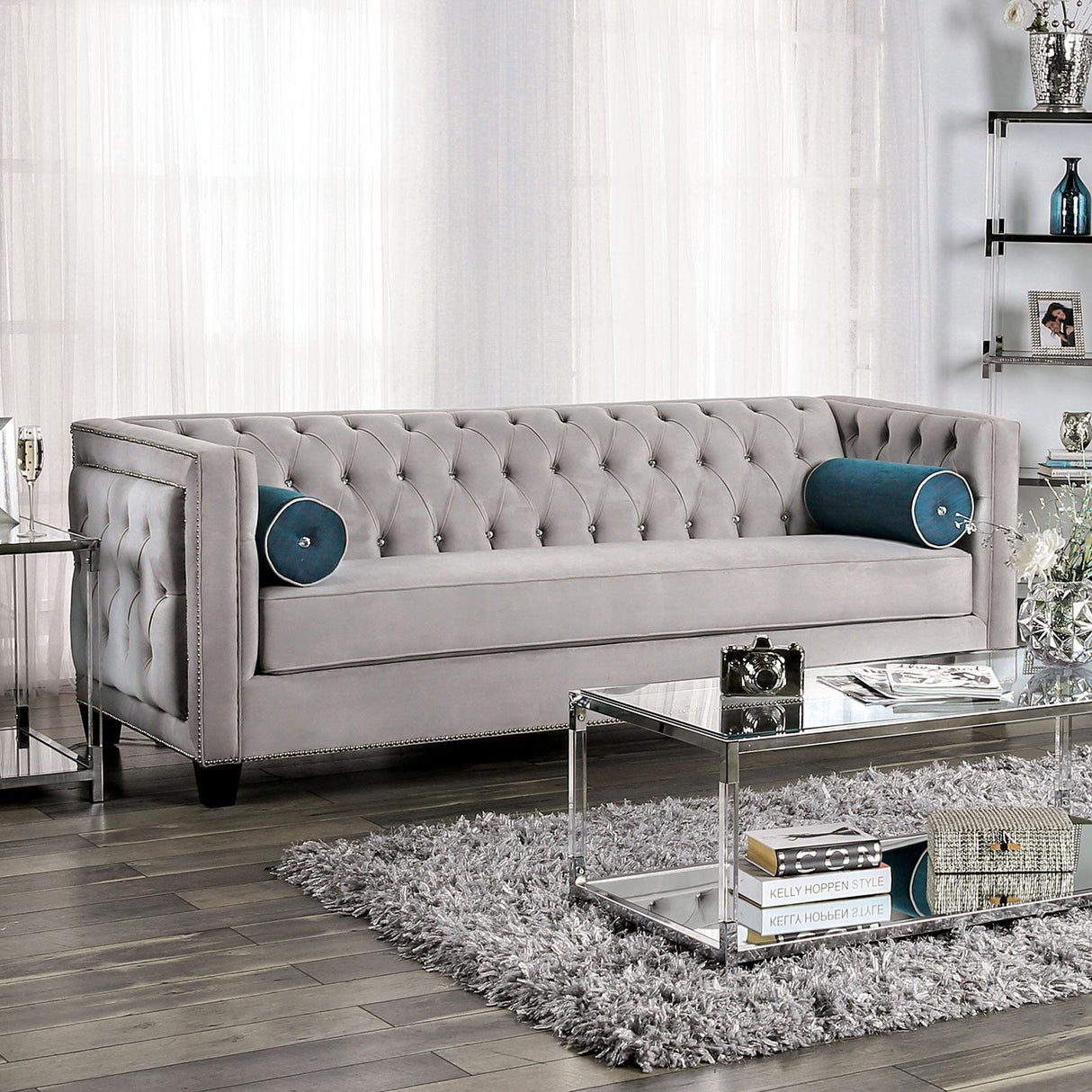Silvan Transitional Living Room Set by Furniture of America Furniture of America
