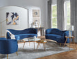 Sophia Camel Back Sofa and Loveseat Blue by Coaster Furniture Coaster Furniture