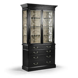 Sprite Display Cabinet in Formal Black with Glass Doors | Jonathan Charles Fine Furniture