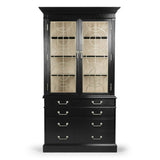 Sprite Display Cabinet in Formal Black with Glass Doors | Jonathan Charles Fine Furniture