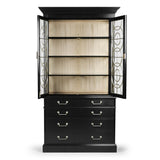 Sprite Display Cabinet in Formal Black with Glass Doors | Jonathan Charles Fine Furniture