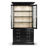 Sprite Display Cabinet in Formal Black with Glass Doors | Jonathan Charles Fine Furniture