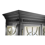 Sprite Display Cabinet in Formal Black with Glass Doors | Jonathan Charles Fine Furniture