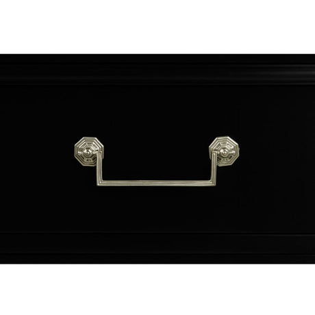 Sprite Display Cabinet in Formal Black with Glass Doors | Jonathan Charles Fine Furniture
