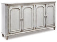 Ashley Antique White Mirimyn Accent Cabinet | Home Elegance USA