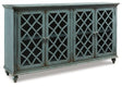 Ashley Antique Teal Mirimyn Accent Cabinet | Home Elegance USA