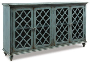 Ashley Antique Teal Mirimyn Accent Cabinet | Home Elegance USA