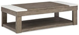 Ashley Grayish Brown/White Loyaska Lift Top Cocktail Table - T854 - 9 - Home Elegance USA - 1