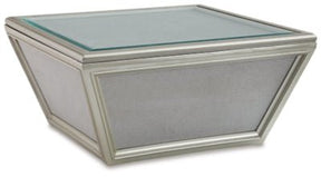Ashley Silver Finish Traleena Square Cocktail Table | Home Elegance USA