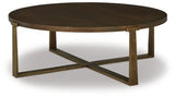 Ashley Brown/Gold Finish Balintmore Round Cocktail Table - T967 - 8 - Home Elegance USA - 1