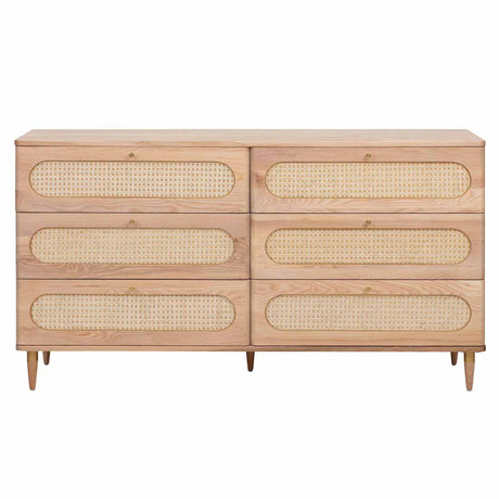 Carmen Cane 6 Drawer Dresser | TOV