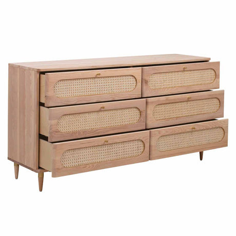 Carmen Cane 6 Drawer Dresser | TOV