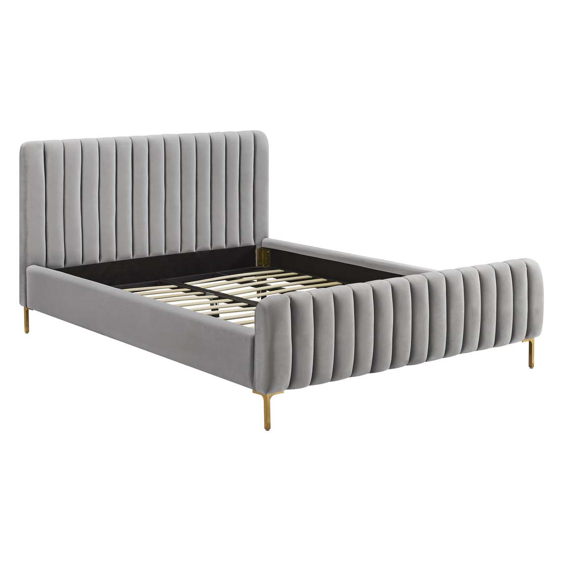 Angela Velvet Bed | TOV - TOV - B68160 - Home Elegance USA - 4