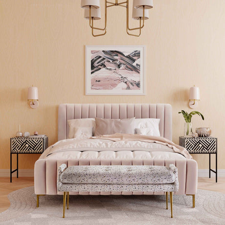 Angela Velvet Bed | TOV - TOV - B68161 - Home Elegance USA - 12