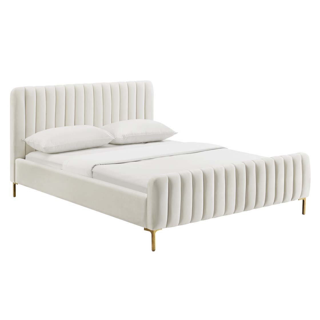 Angela Velvet Bed | TOV - TOV - B68162 - Home Elegance USA - 6