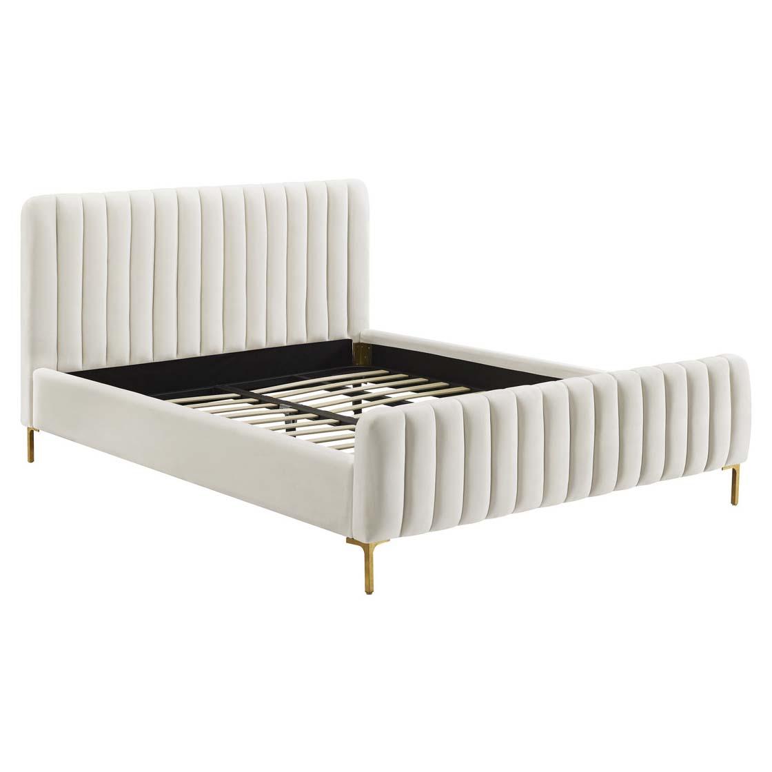 Angela Velvet Bed | TOV - TOV - B68162 - Home Elegance USA - 9