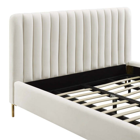 Angela Velvet Bed | TOV - TOV - B68162 - Home Elegance USA - 10